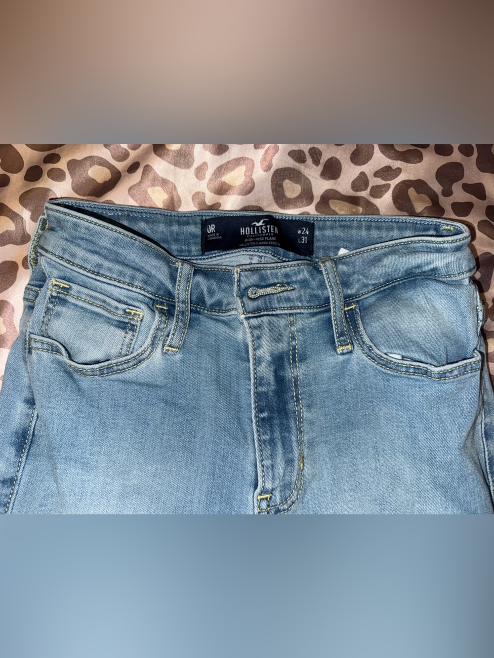 Hollister Light Blue flare Stretch Denim Jeans